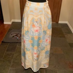 Beautiful Aratta Long Skirt in yellow & blues. Side zip. Size M. New w/out tags.